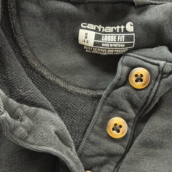 Carhartt Women's Loose Fit Midweight French Terry Henley Sweatshirt - Picture 3 of 4